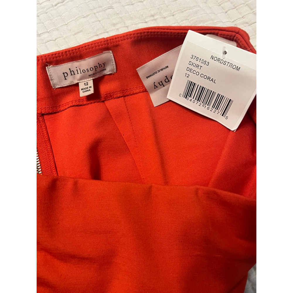 Philosophy Coral Pencil Skirt 12 - Picture 4 of 4